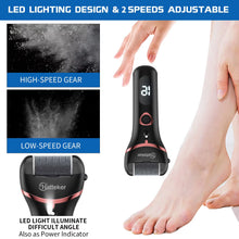 Load image into Gallery viewer, Hatteker Electric Foot Sharpener Waterproof USB Rechargeable Callus Remover LED Pedicure Foot File
