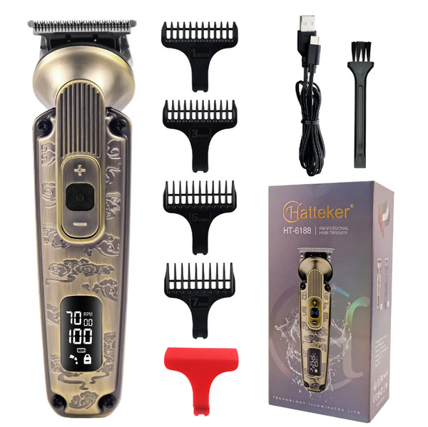 Hatteker Cordless Waterproof Beard Trimmer & Hair Clippers for Men