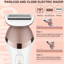 Load image into Gallery viewer, 5-in-1 Electric Epilator &amp; Shaver for Women - Rechargeable, Wet &amp; Dry Use for Legs, Arms, Bikini, Underarms
