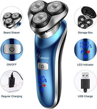 Load image into Gallery viewer, Hatteker Electric Shaver Trimmer Cordless Beard Nose Hair Waterproof Wet Dry 4 in 1 - HATTEKER
