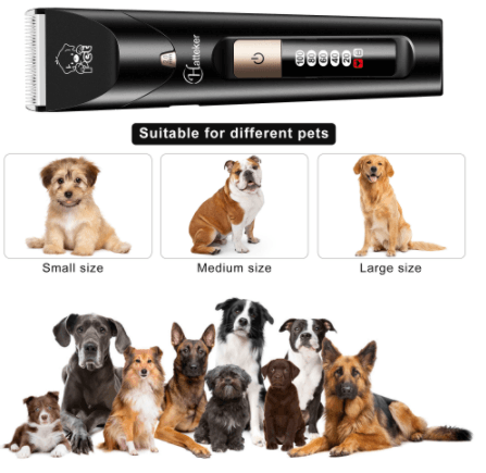 HATTEKER Pet Hair Clipper Professional Rechargeable Grooming Cutters for Animal Barber Scissors SK691